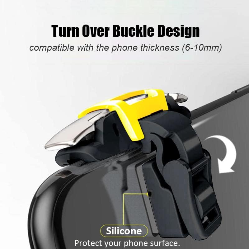 Mikirini 13 in 1 Mobile Phone Game Controller for PUBG/Knives Out/Call of Duty Mobile, Cell Phone L1R1 Triggers for iPhone and Android Phones w/ 9 pcs Mobile Game Finger Sleeves Gloves - Image 5